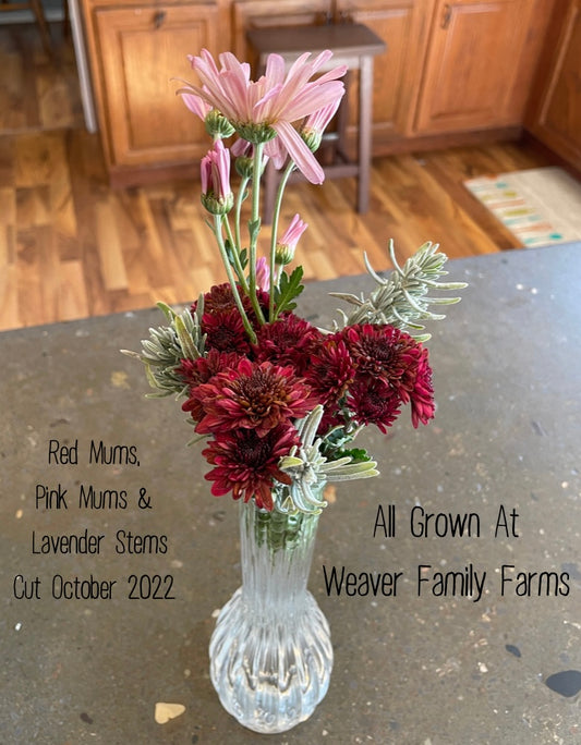 Flower Arrangement With Things Grown By Us!