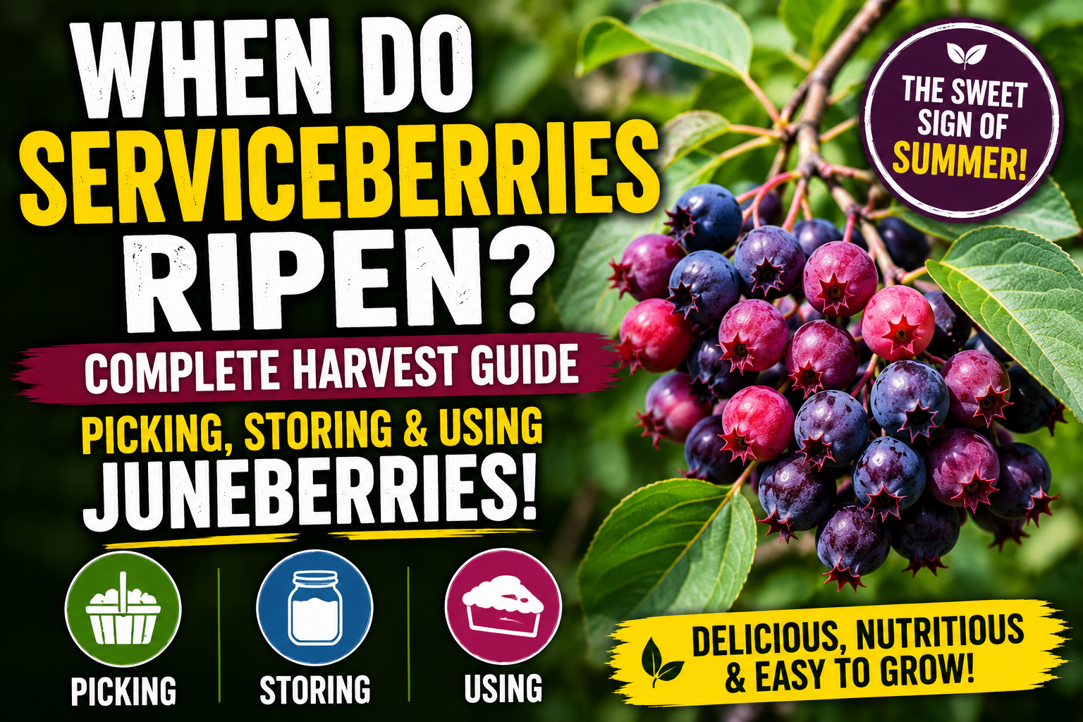 When Do Serviceberries Ripen? Harvest Guide for Juneberries – Weaver ...